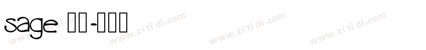 sage 常规字体转换